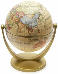 Винтажный глобус мира на подставке