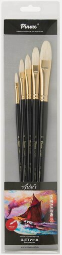 Изображение товара Pinax Набор кистей из щетины Artists Classic Line плоскоовальные 5 шт