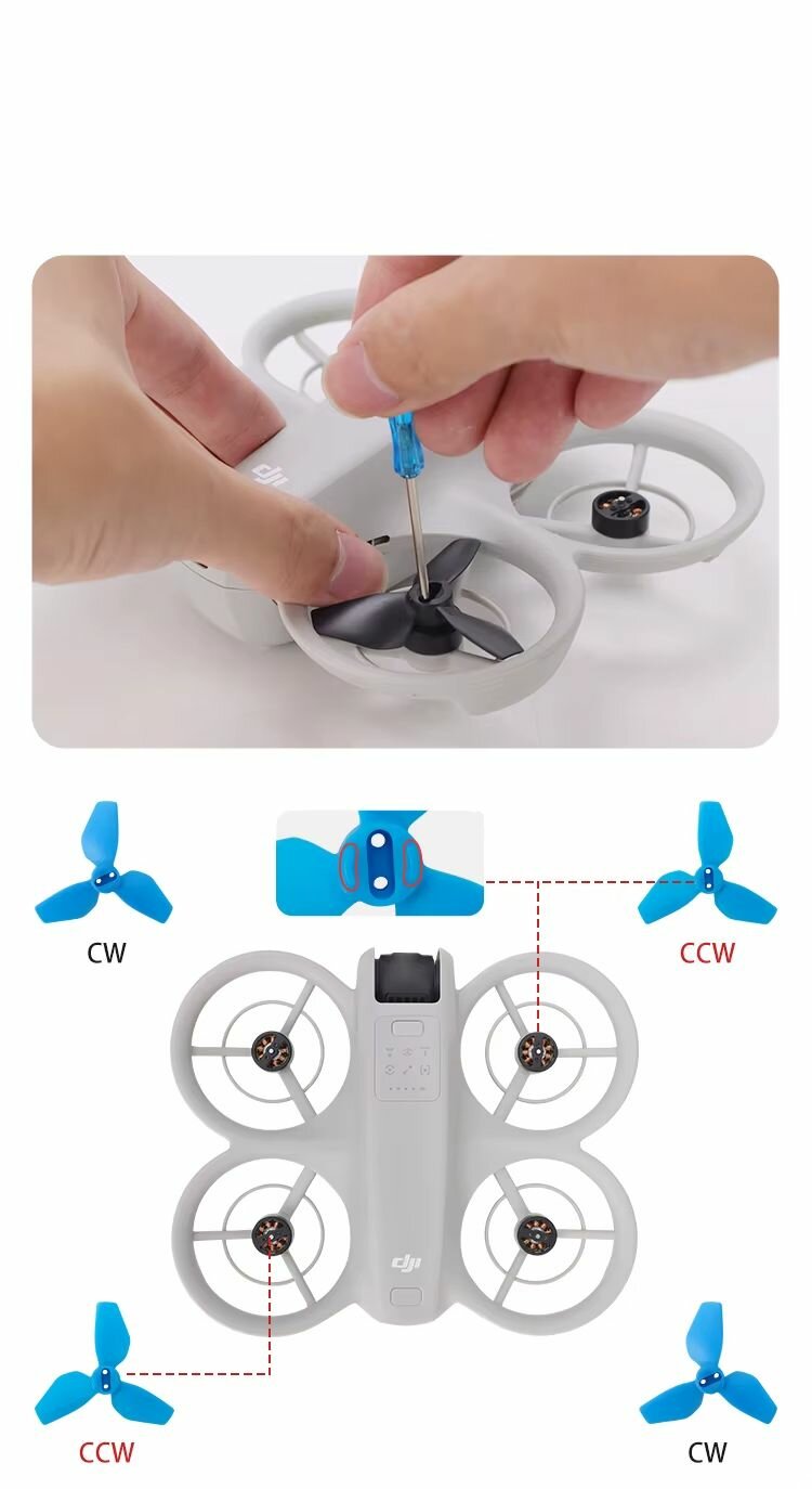 Набор пропеллеров с низким уровнем шума для квадрокоптера DJI NEO