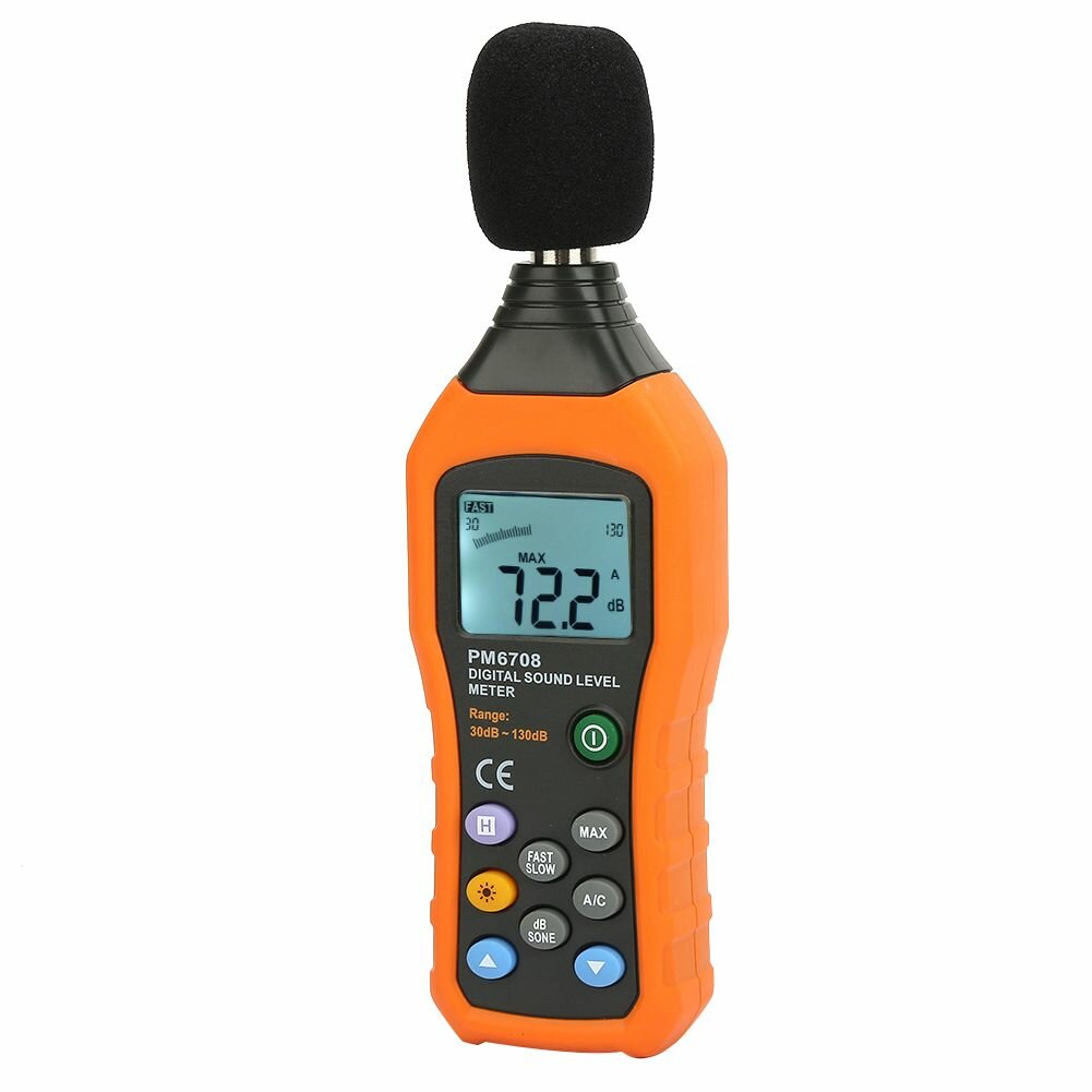 PEAKMETER PM6708 Высокоточный ЖК-дисплей Цифровой измеритель уровня звука Тестер измерения шума