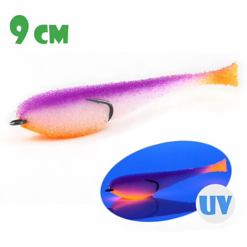 Поролоновая Рыбка Мормыш с Открытым Двойником 9cm #03 (3 шт.)