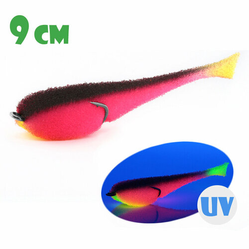 Поролоновая Рыбка Мормыш с Открытым Двойником 9cm #25 (3 шт.)