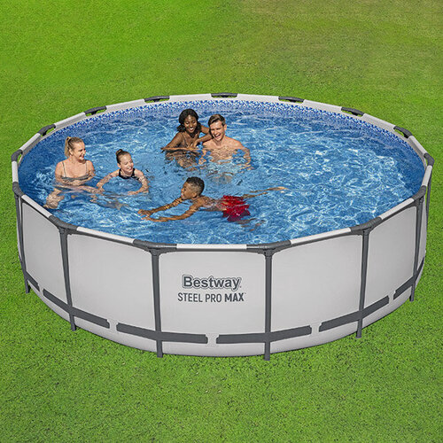 Изображение товара Каркасный бассейн 56438 Bestway Steel Pro Max (Бествей Стил Про Макс) 457*122 см, фильтр-насос, аксессуары, Bestway, 56438
