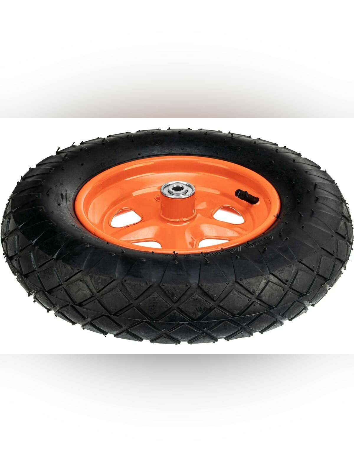 Колесо пневматическое Звезда 4.80/4.00-8 D380 мм внутренний диаметр подшипника 12 мм длина оси 90 мм 689475