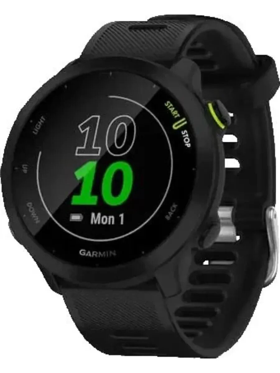 Умные часы Garmin ForeRunner 55 010-02562-10, с GPS, до 2 недель автономной работы, черные