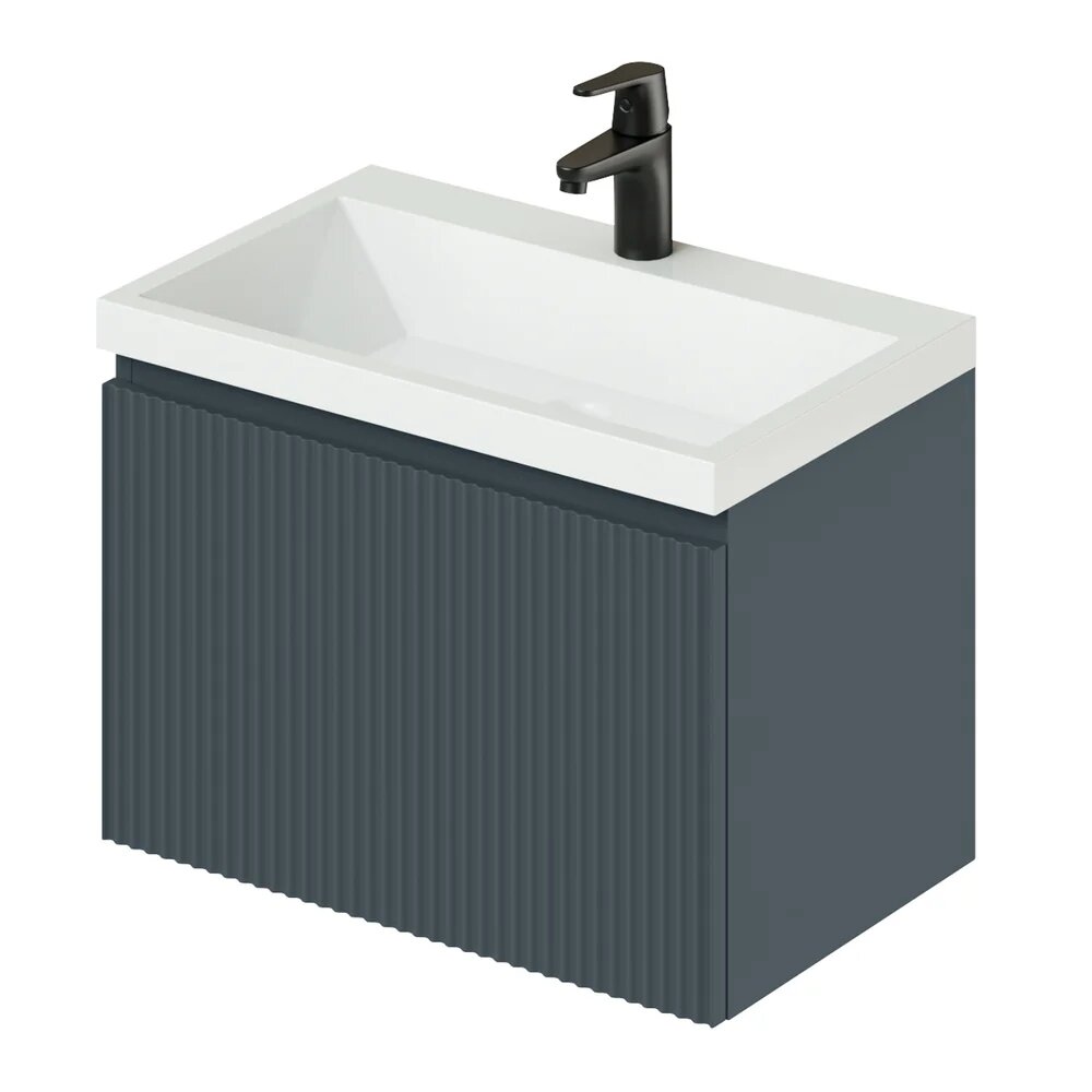 Тумба с раковиной Itana Kate 2.0 60 подвесная антрацит tp-860a