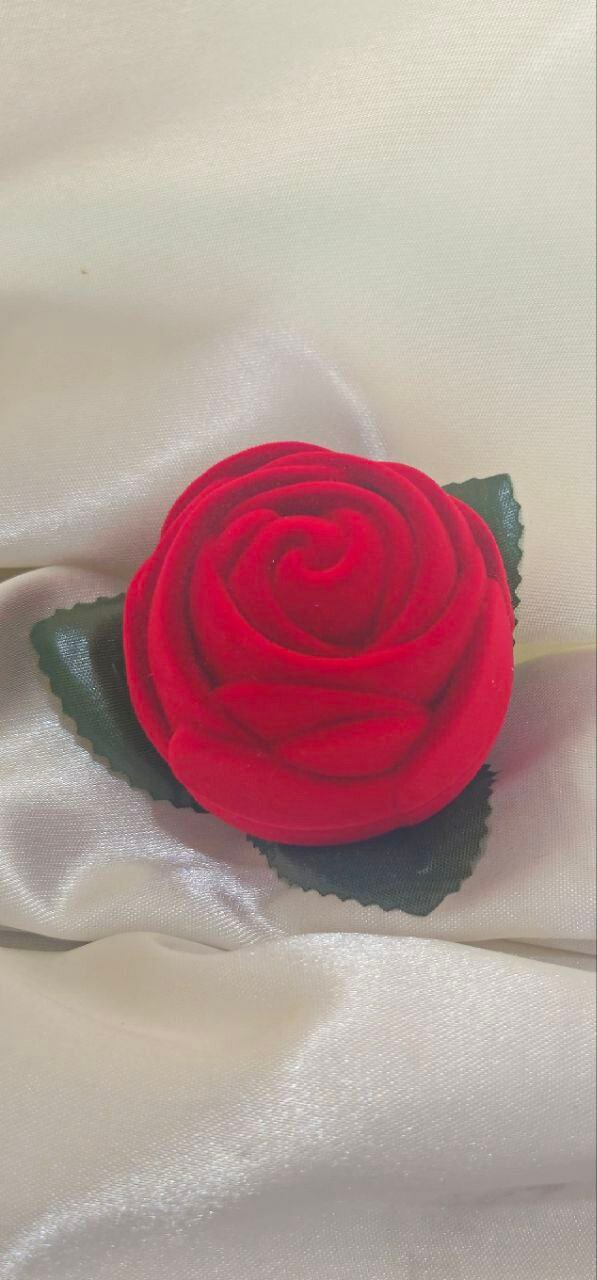 Подарочная шкатулка, для колец/серёг, с крышкой и ленточкой, 5x5 см.