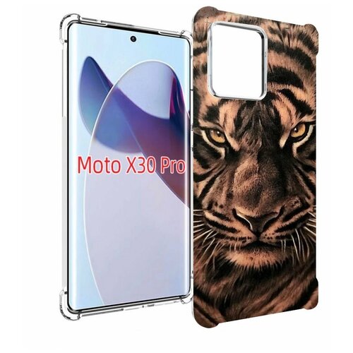 Чехол MyPads злой-большой-тигр для Motorola Moto X30 Pro задняя-панель-накладка-бампер
