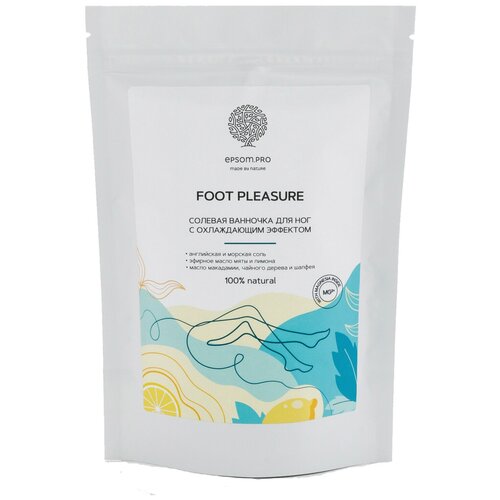 Ванночка для ног «Foot Pleasure», с эфирным маслом мяты и лимона, 400 г