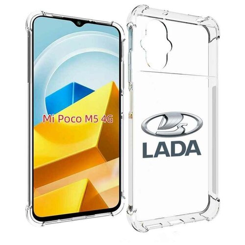 Чехол MyPads Lada-ваз-4 мужской для Xiaomi Poco M5 задняя-панель-накладка-бампер