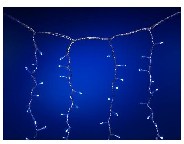 Н. г. эл. гирл. наружн.220в. гидроизол. Сосулька 2Х06м192л. LED син. цв.(бел. провод)