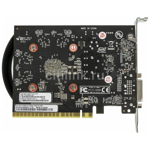 Видеокарта 4 Гб Palit NVIDIA GeForce GTX 1650 StormX (NE51650006G1-1170F BULK)