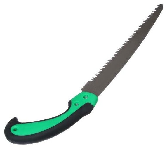 Ножовка КНР садовая, 420 мм, пластиковая ручка, зеленая (5259807) - фотография № 2