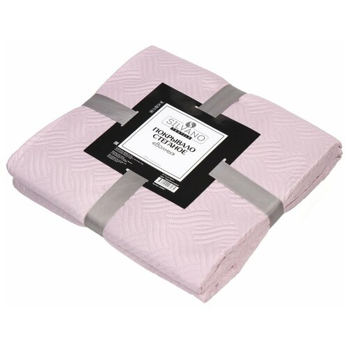 Покрывало на кровать евро Silvano 200х220 стеганое двустороннее, цвет розовый