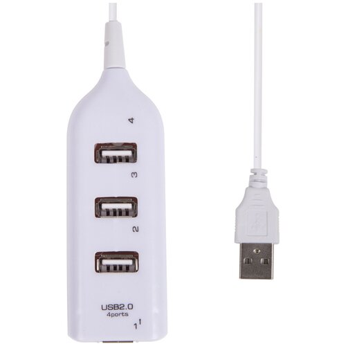 Разветвитель USB 20 на 4 порта белый REXANT 109900₽