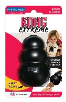 KONG Extreme игрушка для собак конг M очень прочная средняя 8х6 см - фотография № 15