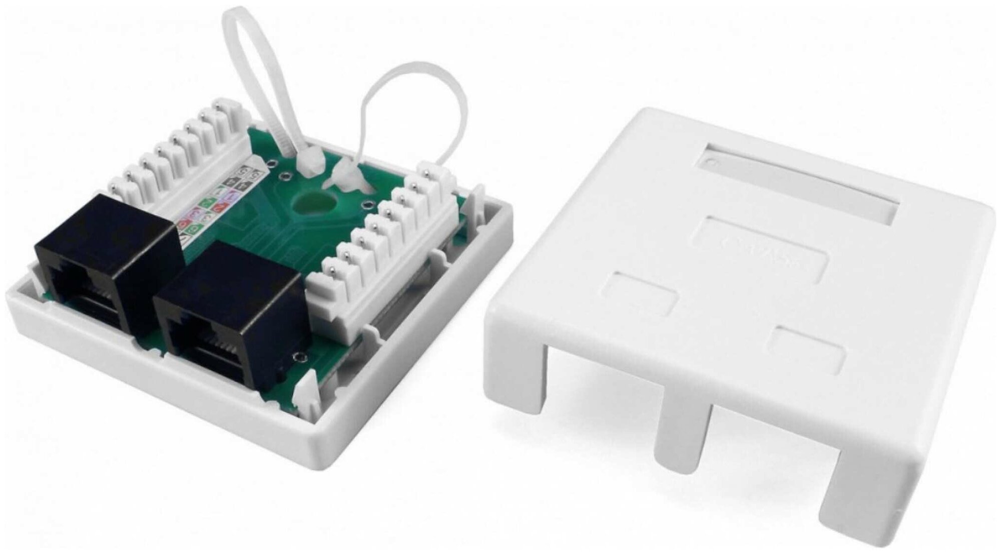 Hyperline SB1-2-8P8C-C5e-WH , категория 5e, двойная, внешняя, Dual IDC