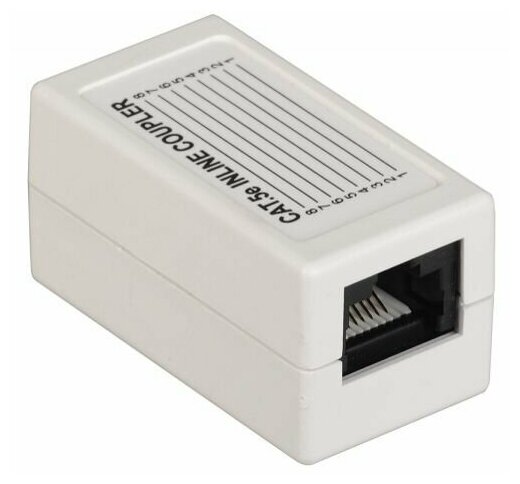 Адаптер проходной ITK CS70-1C5EU кат.5E UTP, тип RJ45-RJ45, белый