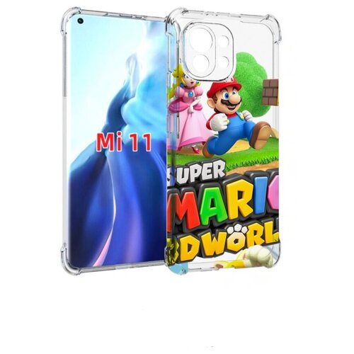 Чехол MyPads Super Mario 3D World для Xiaomi Mi 11 (экран 6.81) задняя-панель-накладка-бампер
