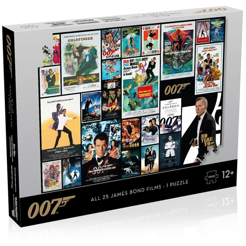 фото Пазл james bond 007 / джеймс бонд постеры из фильмов 1000 деталей winning moves