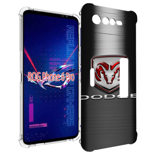 Чехол MyPads dodge додж 1 мужской для Asus ROG Phone 6 Pro задняя-панель-накладка-бампер