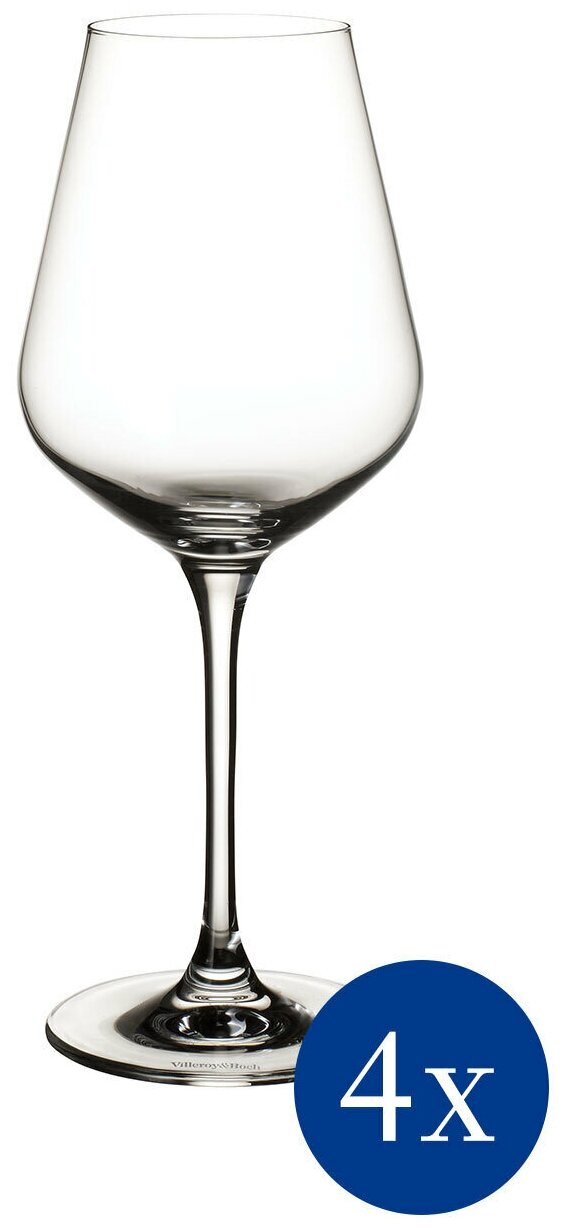 Набор бокалов из 4-х предметов La Divina Villeroy & Boch, Бокал для белого вина 380 мл, Хрустальное стекло