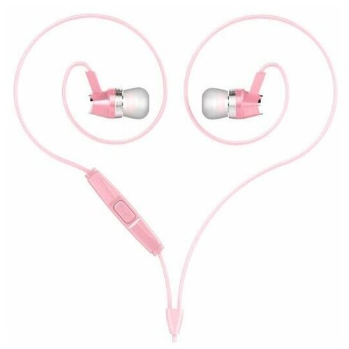 Вакуумные наушники с микрофоном Hoco M4 Colorful Universal Earphone розовые 52400₽