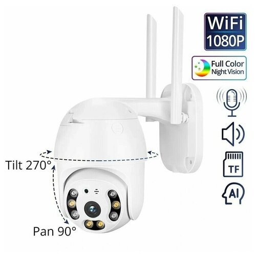 беспроводная ip-камера наблюдения WiFi smart camera 1080P WiFi smart camera 1080P с блоком питания 311400₽