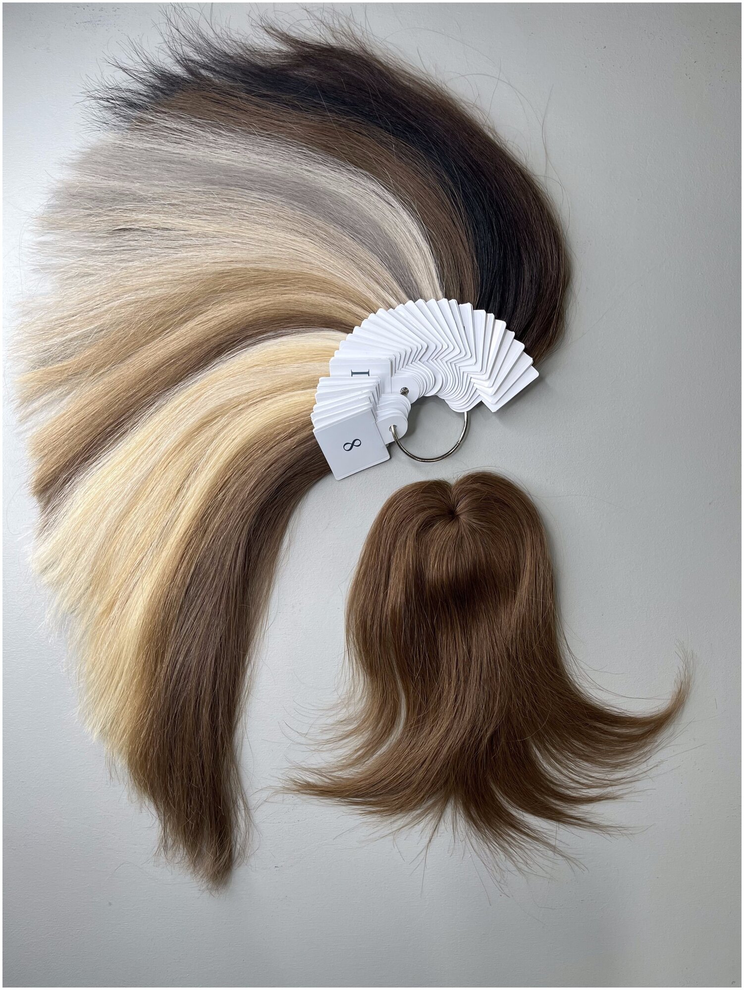 Накладная чёлка из из славянских волос Belli Capelli оттенок №8