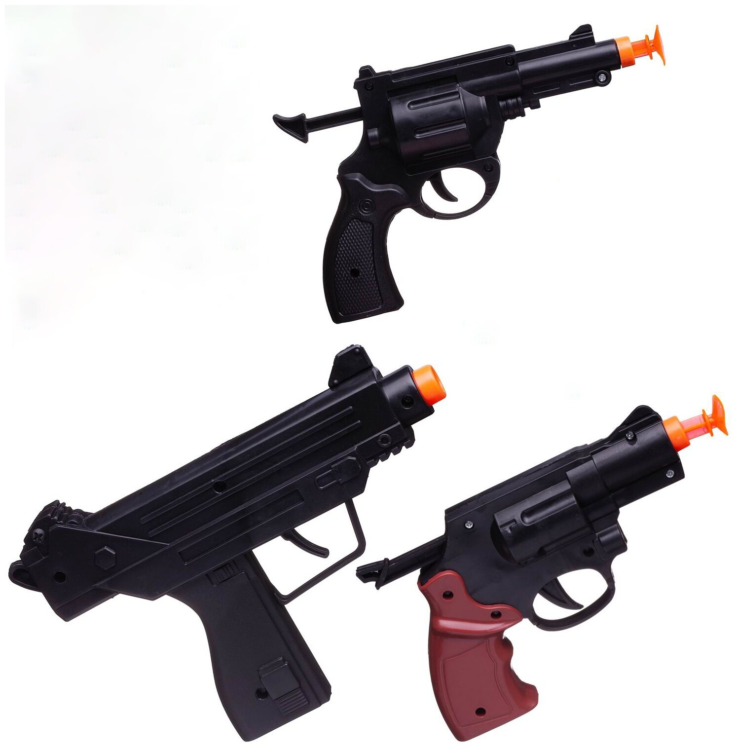 Игрушка Набор ABtoys Боевая сила три пистолета ARS-324, 30 см, черный