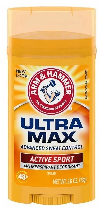 Arm&Hammer Дезодорант-антиперспирант стик Ultramax Active Sport, 73 г — фото 1