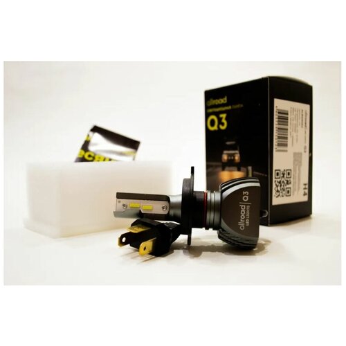 Светодиодные лампы H4 Allroad Q3, 12/24V, 25/25W, P43t, 6000K, комплект 2 шт.