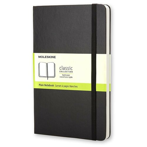 Записная книжка Moleskine Classic (нелинованный) в твердой обложке, Large (13х21 см), черный