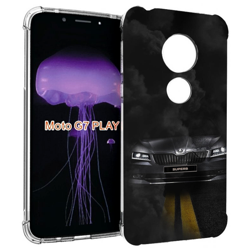 Чехол MyPads skoda шкода 1 для Motorola Moto G7 Play задняя-панель-накладка-бампер