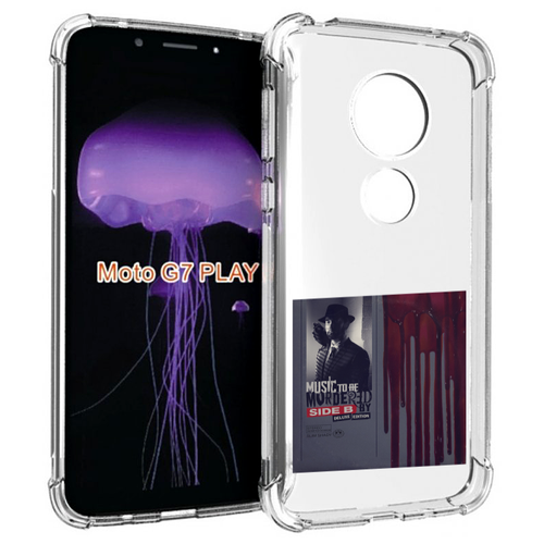 Чехол MyPads Eminem MUSIC TO BE MURDERED BY для Motorola Moto G7 Play задняя-панель-накладка-бампер