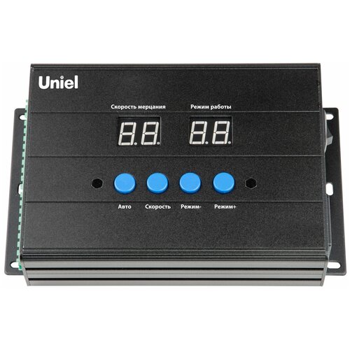 провод для подключения линейных прожекторов uniel ucx lc2 l52 0 25m dc24v black ul 00009344 Контроллер DMX для RGB прожектора ULF-L52 Uniel ULC-L52 RGB/DC24V Black UL-00008371