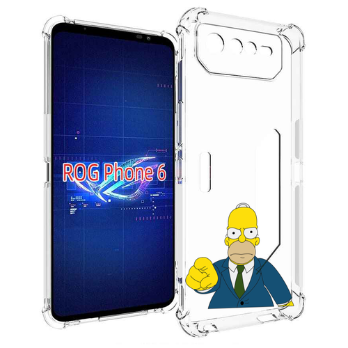 Чехол MyPads гомер-злой для Asus ROG Phone 6 задняя-панель-накладка-бампер
