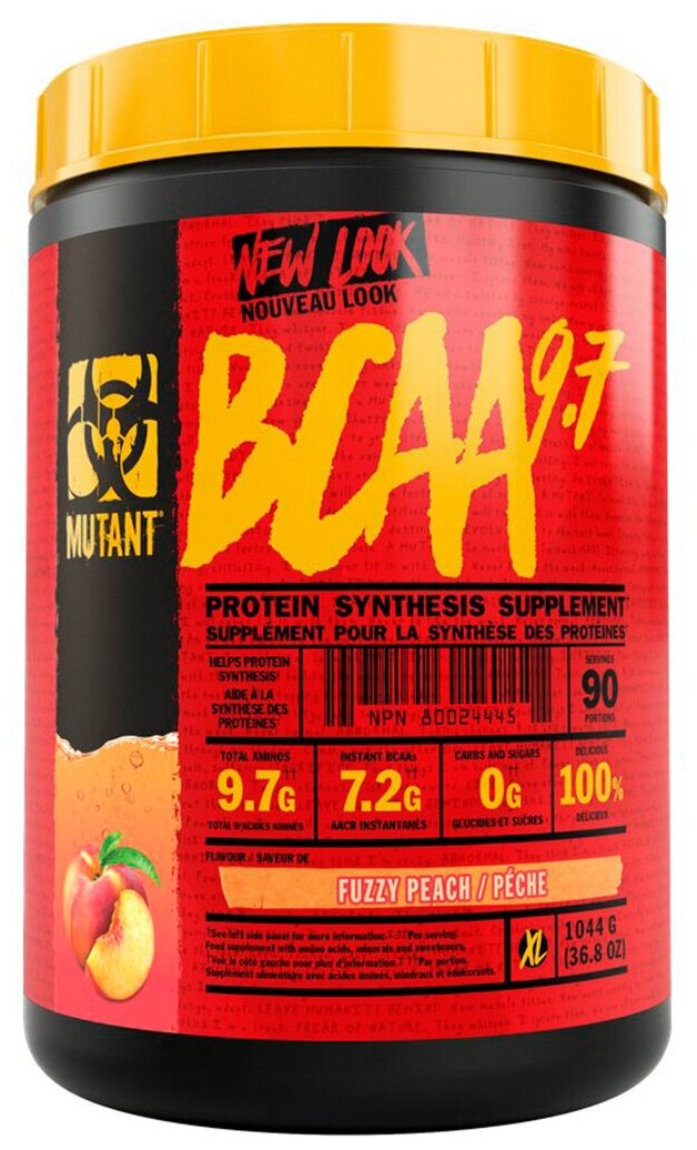 Аминокислоты и BCAA для спорсменов Mutant BCAA 9.7 Fuzzy Peach 36,8 oz