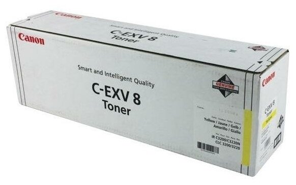 Canon Тонер-картридж оригинальный Canon C-EXV8 Y Toner 7626A002 C-EXV 8 Y желтый 25K