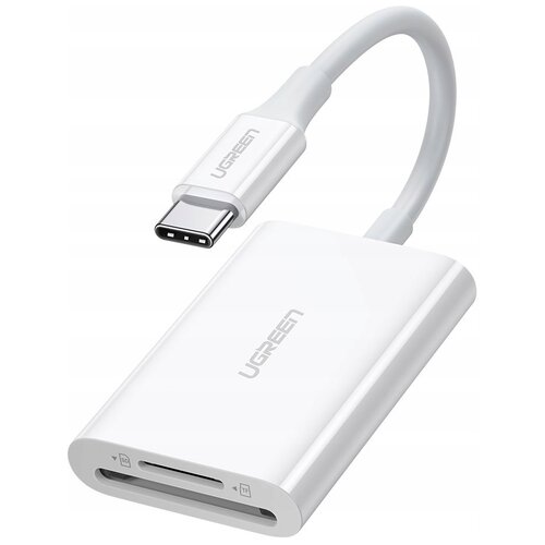 Кардридер многофункциональный UGREEN CM265 (60724) USB-C to SD+TF 4.0 Multifunction Card Reader. Цвет: белый