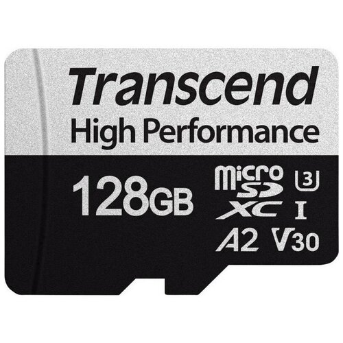 Комплект 5 штук, Карта памяти Transcend 330S microSDXC 128Gb UHS-I Cl10 +ад, TS128GUSD330S