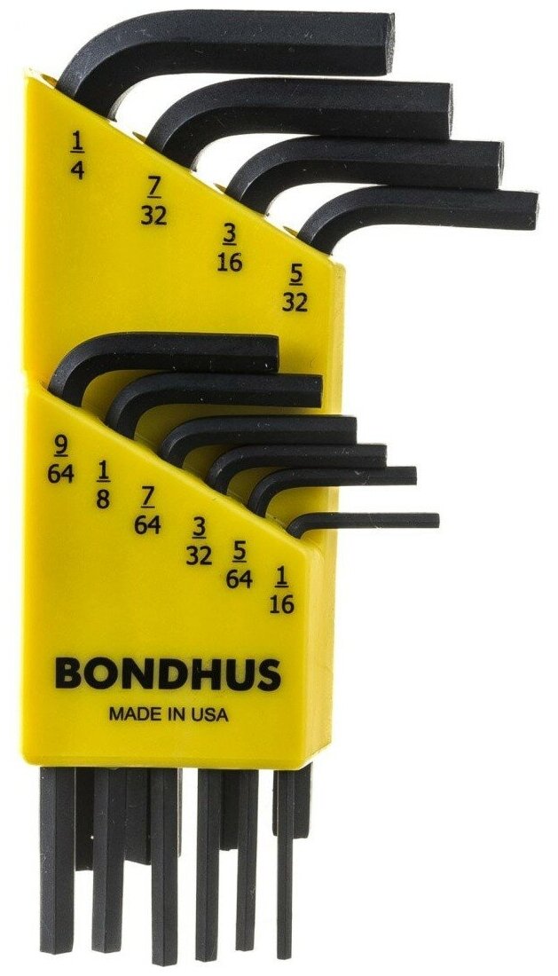 Набор штифтовых ключей HEX Bondhus 12238 10 предметов