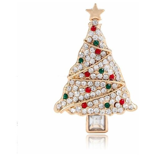 Брошь бижутерия женская ёлка
