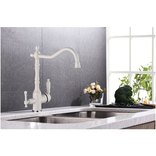 Смеситель для кухни высокий ретро Zdian Z38011D латунь