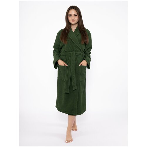 Халат женский махровый (цвет Зеленый).р 48