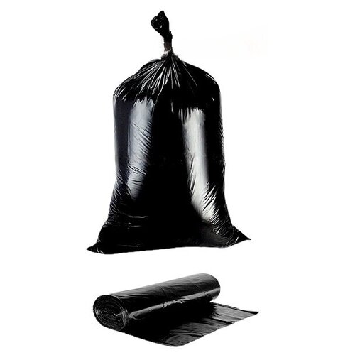 Мешки Valexa для бытового мусора 700х1100х55, 120 литров, черные, 50 шт.