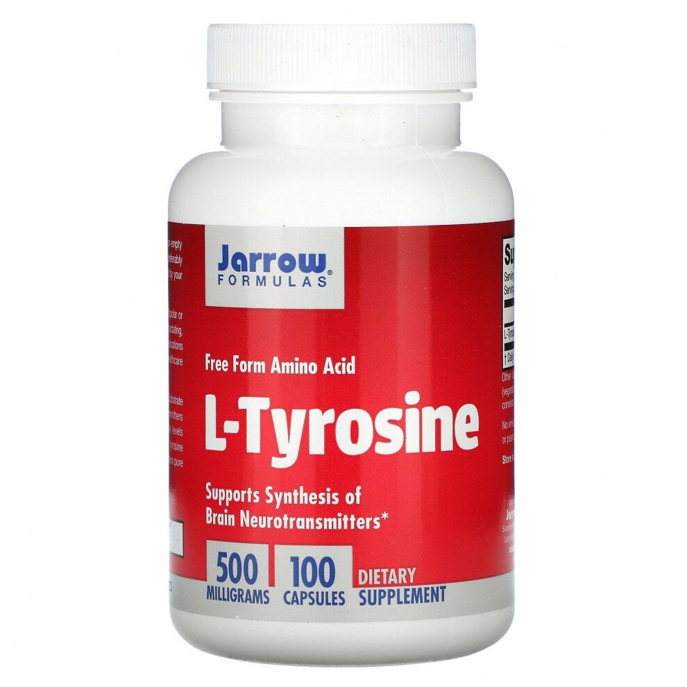 Jarrow Formulas L-Tyrosine (L-Тирозин) 500 мг 100 капсул