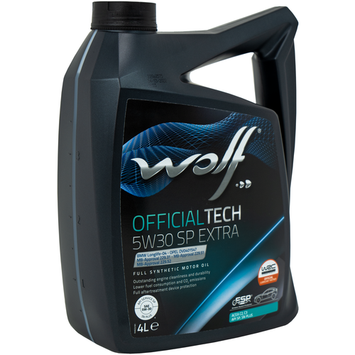 Моторное масло WOLF OFFICIALTECH 5W30 SP EXTRA 4L (C2/C3)