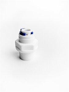 Переходник <b>фитинг</b> прямой <b>для</b> <b>фильтра</b> пластиковый трубка 1/4" - резьба 3/8", обратный осмос, совместим с системами NatureWater, Гейзер, Барьер, Аквафор
