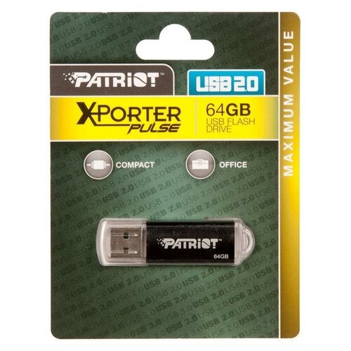 Флеш Диск Patriot 64Gb Xporter Pulse USB 2.0 black